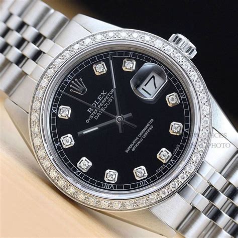 rolex oyster perpetual black face diamonds|rolex oyster perpetual black dial.